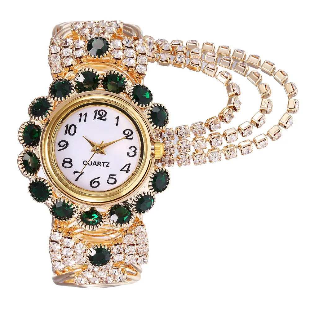 Sidiou Group Wholesale New Women Watches Fashion Diamond Elegant Watch Creative Ladies Luxury Fringe Quartz Bracelet Alloy Watch