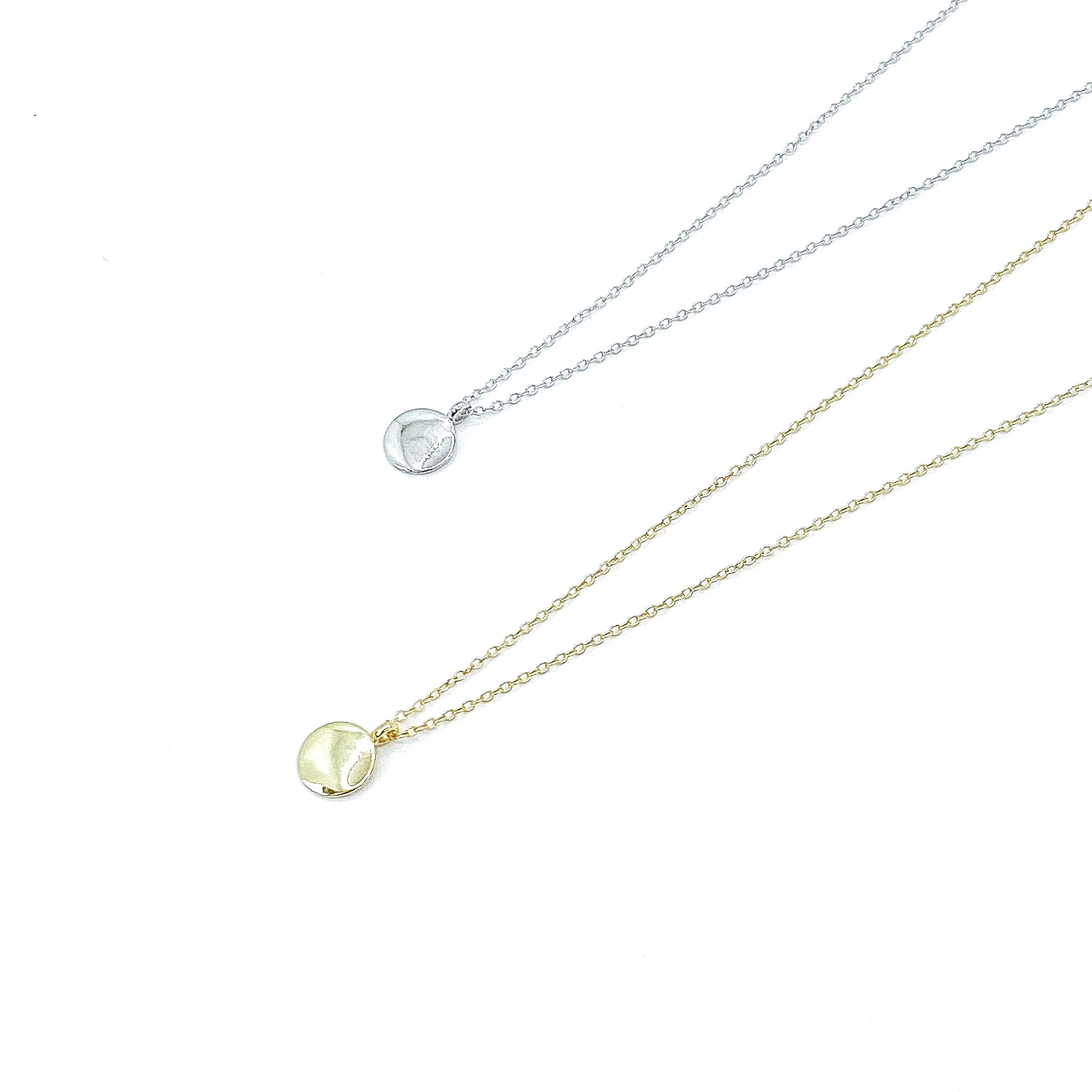 Silver Disc Necklace