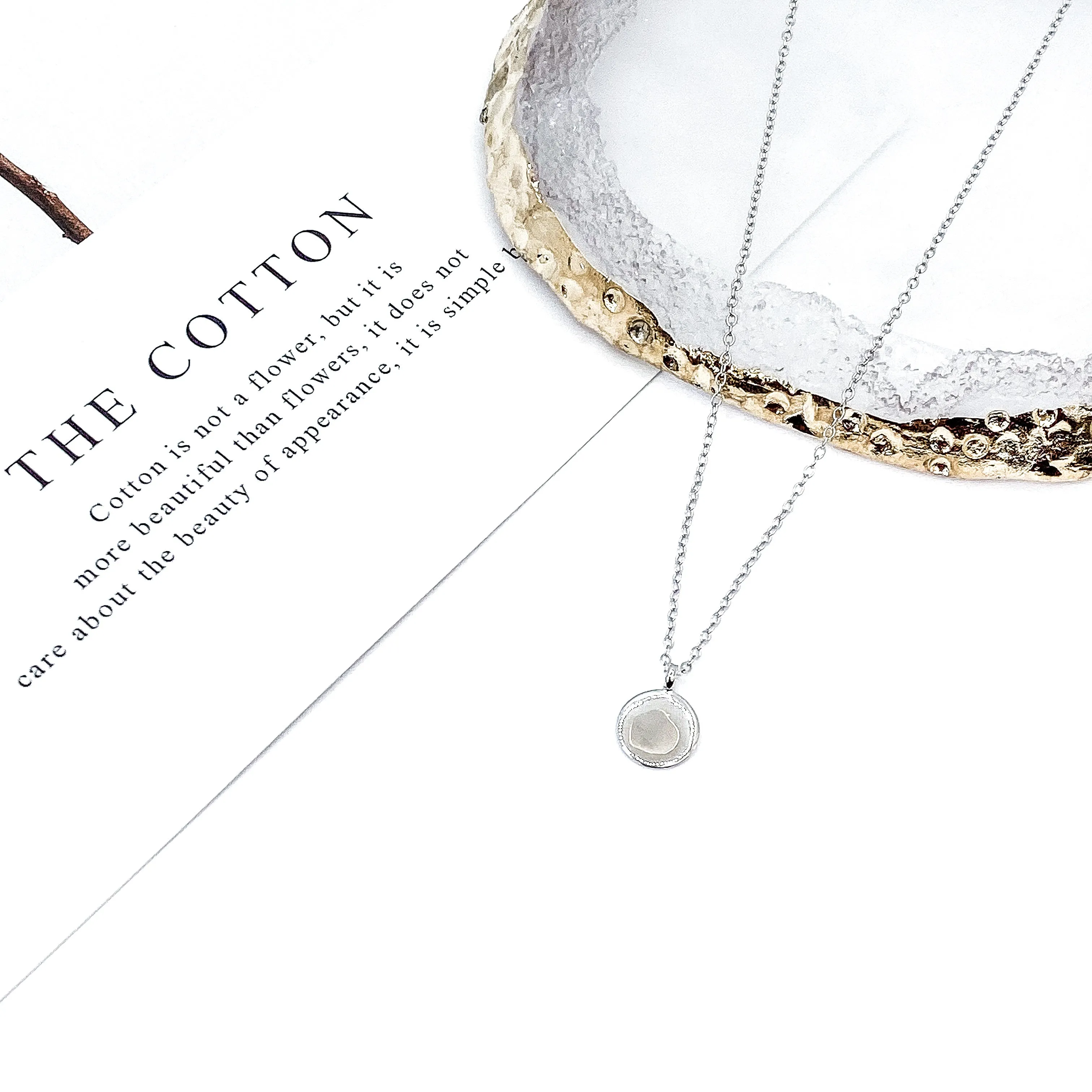 Silver Disc Necklace