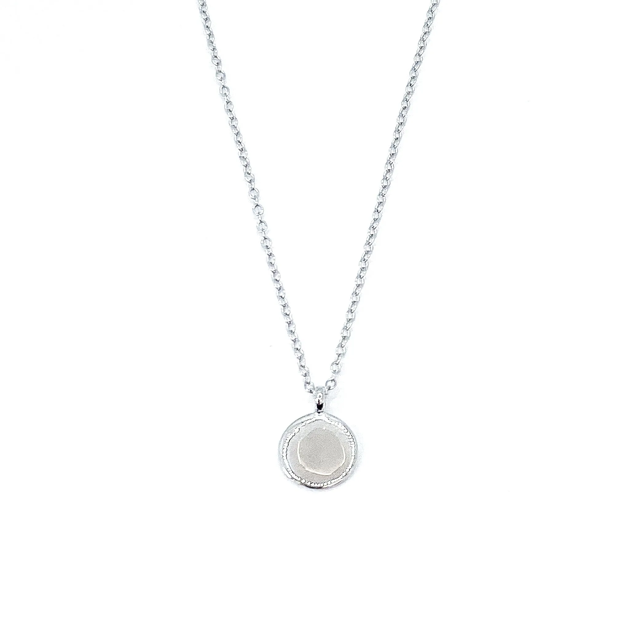 Silver Disc Necklace