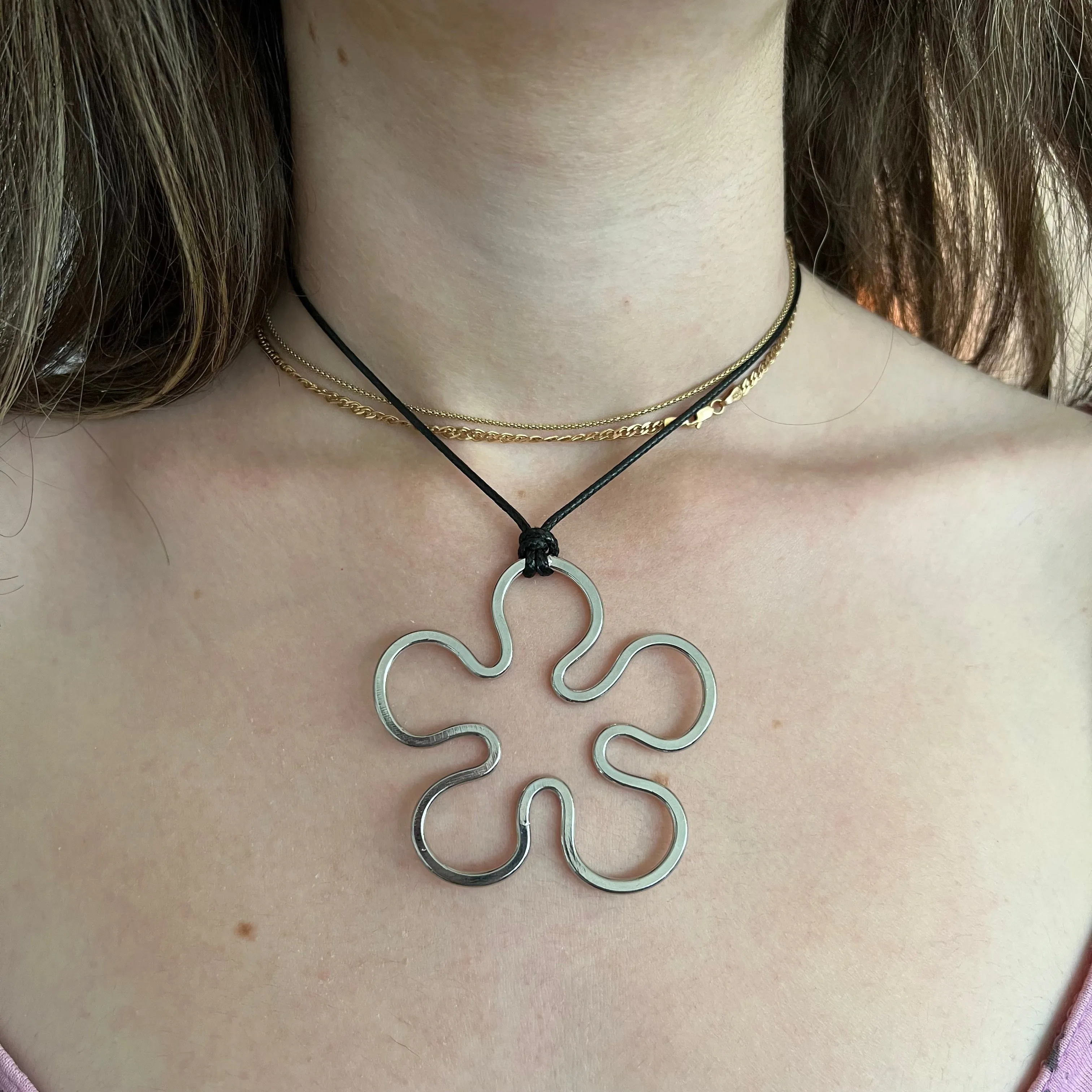 Silver Flower Necklace