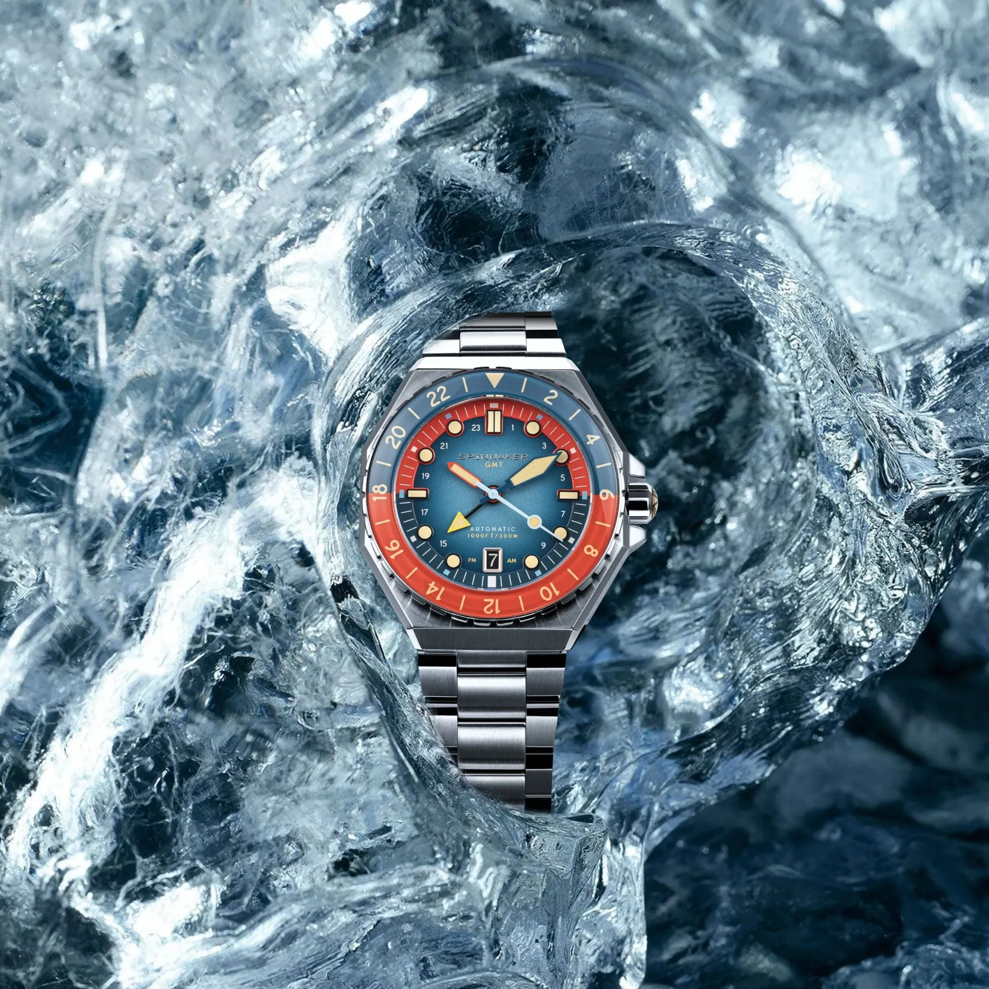 Spinnaker Dumas Gmt Automatic Red Blue Men's Watch SP-5119-77