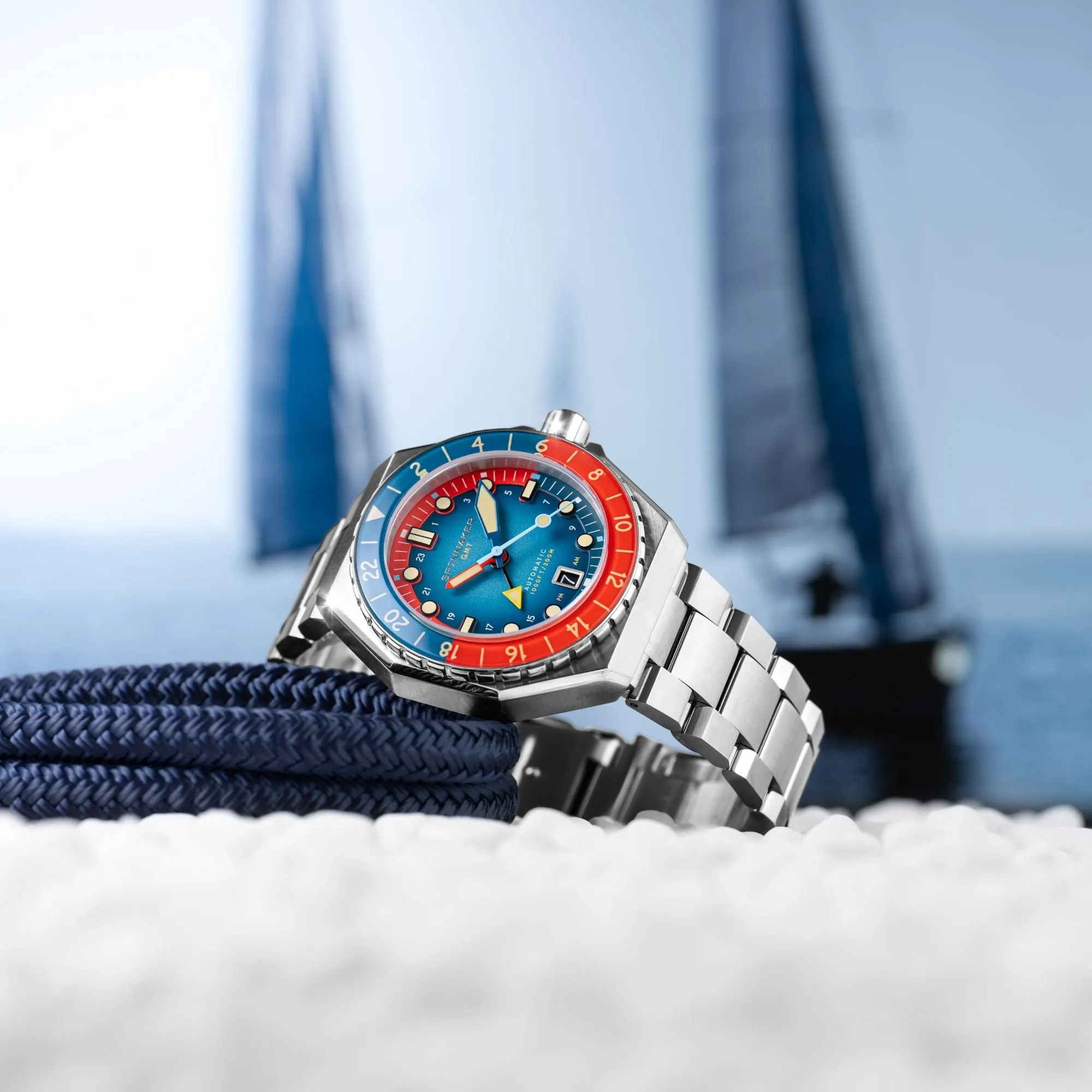 Spinnaker Dumas Gmt Automatic Red Blue Men's Watch SP-5119-77