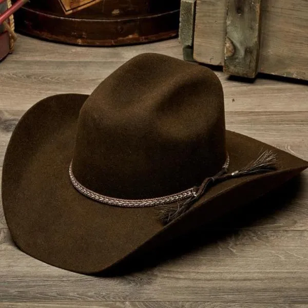 Stampede Men's Felt 100X Wool Western Hat - The Colton in Black, Brown