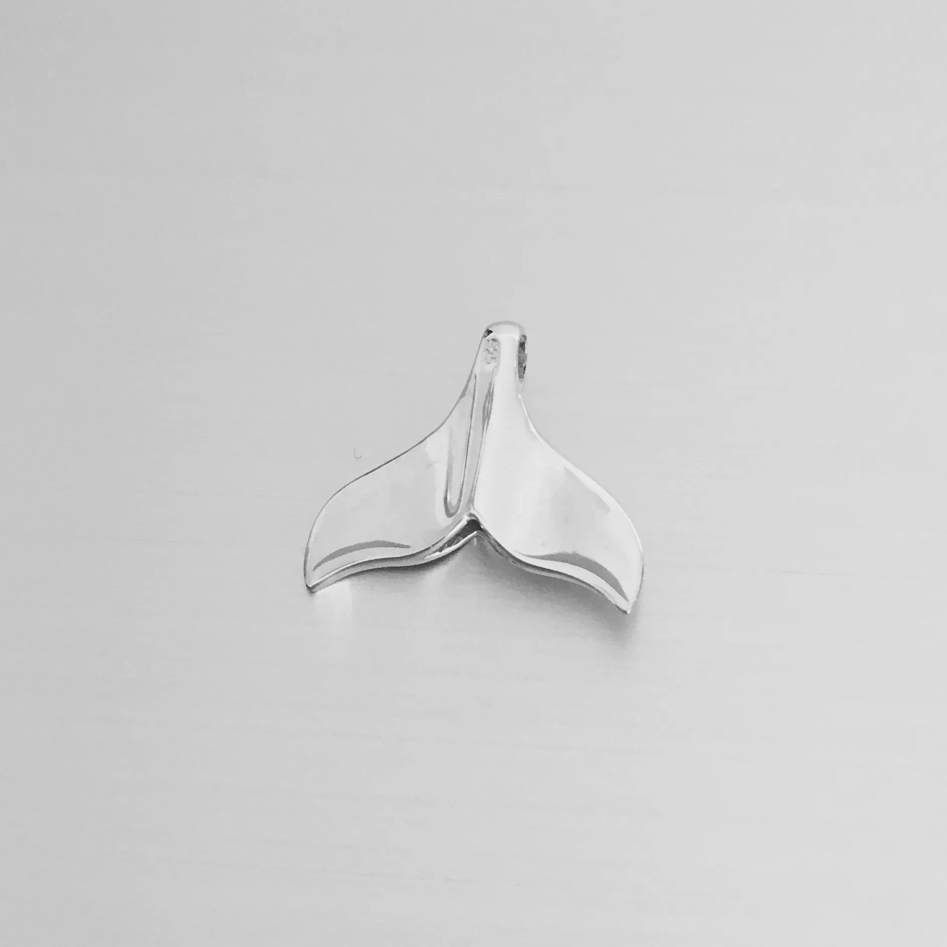 Sterling Silver Whale Tail Necklace, Silver Necklace, Whale Necklace, Fish Necklace