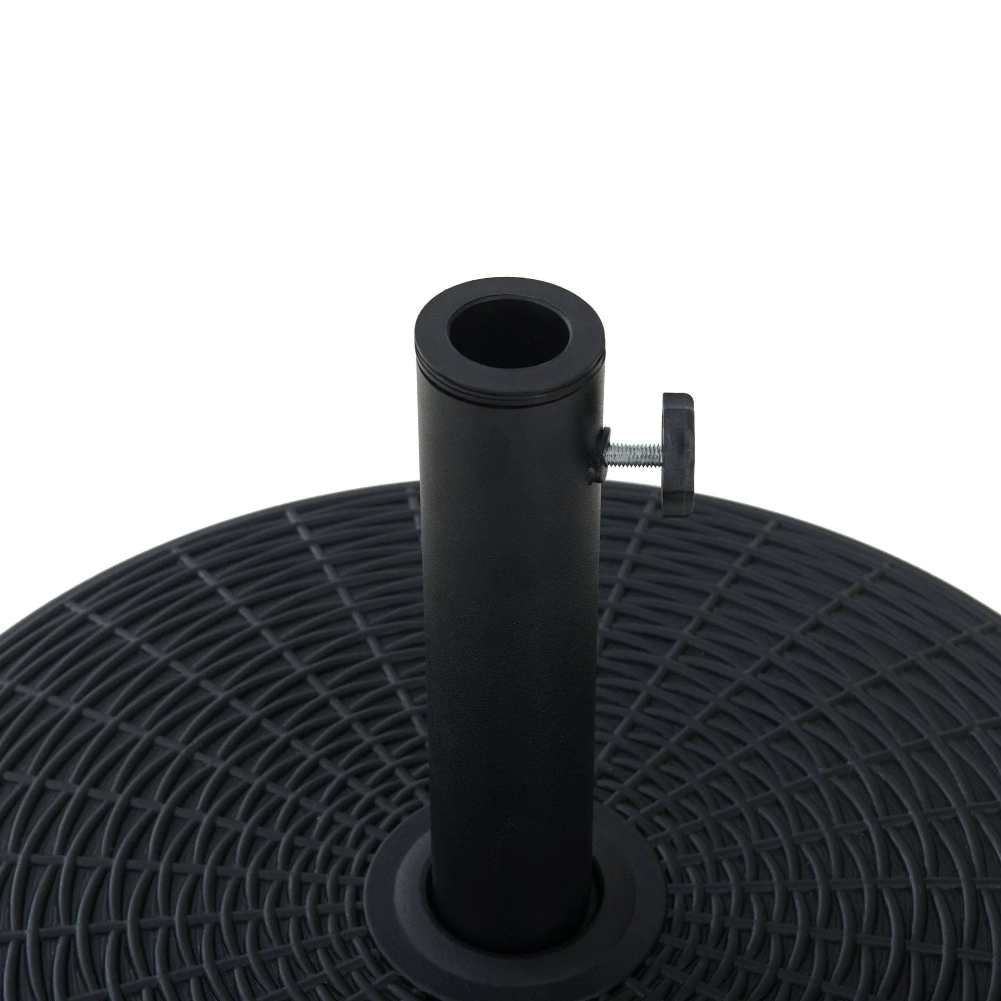 SUNJOY Universal 55 lb. Black Heavy Duty Cement Filled Patio Umbrella Base