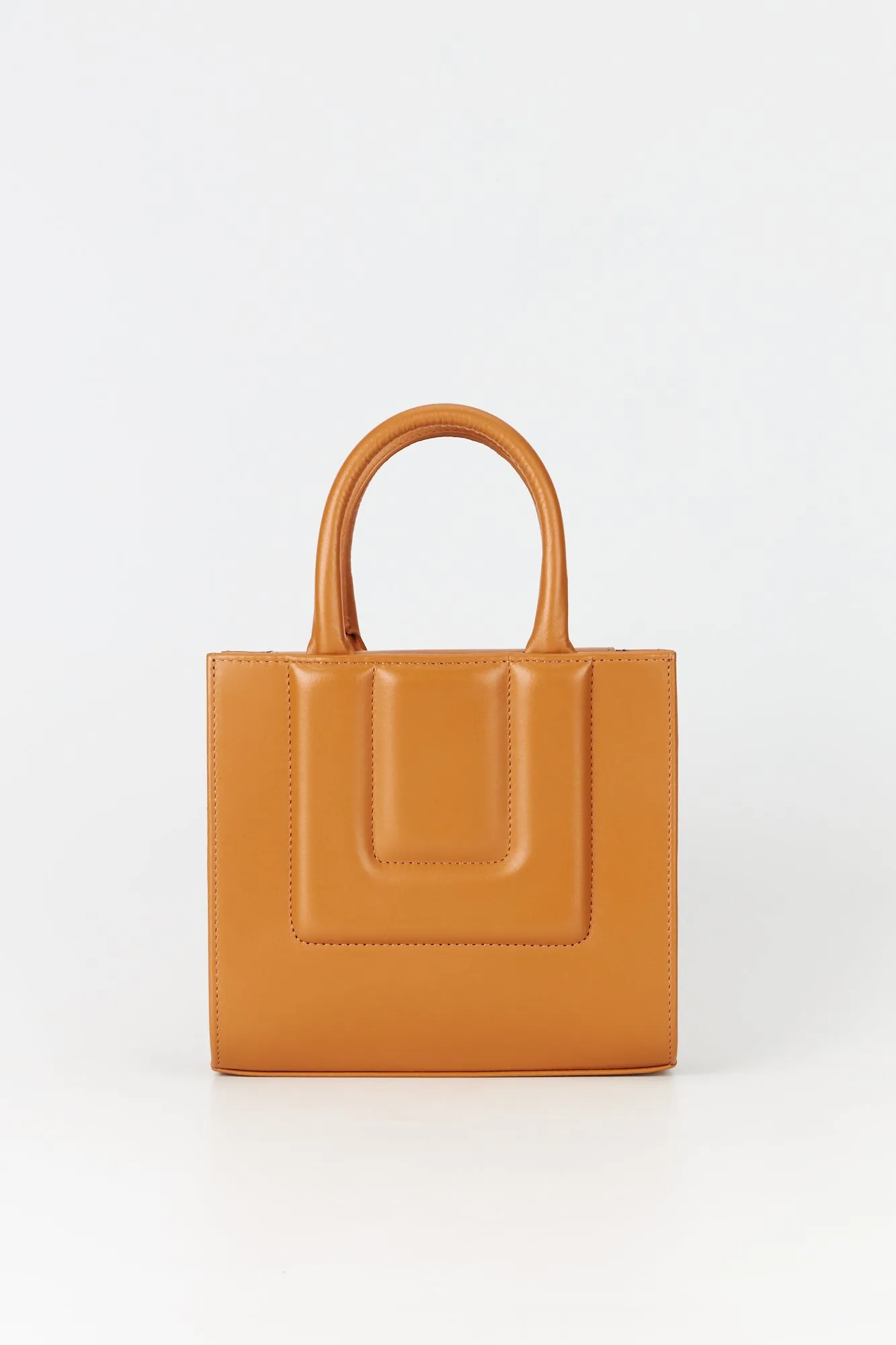 TABACCO Leather Structured Mini Tote