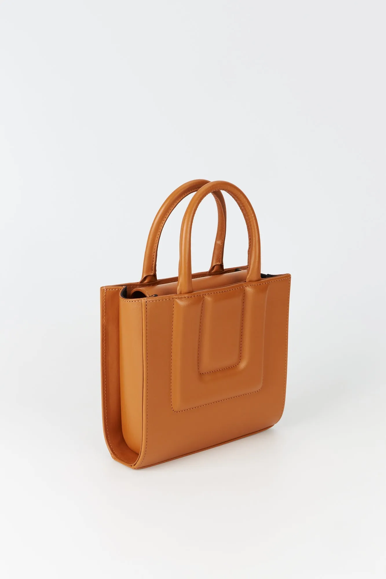 TABACCO Leather Structured Mini Tote