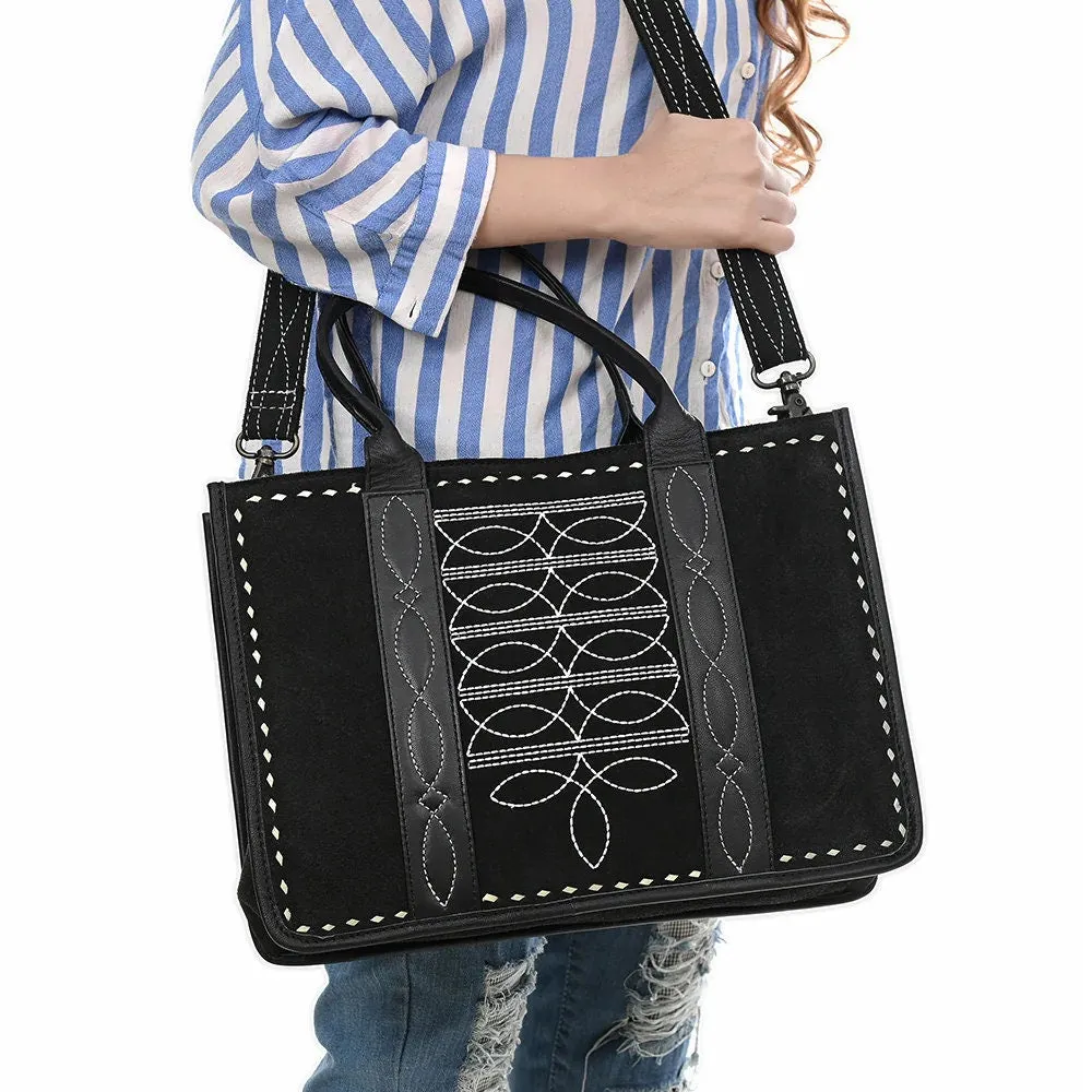 The Trisha Suede Leather Tote Bag