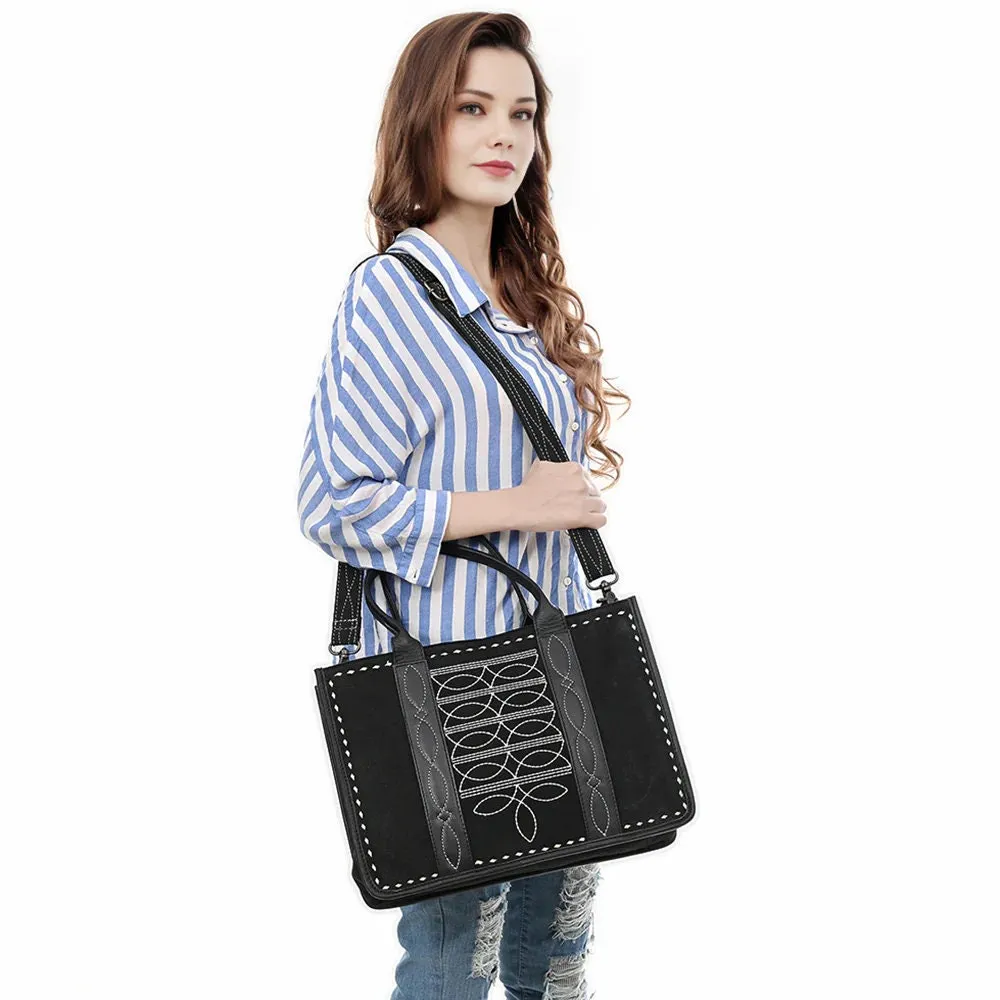 The Trisha Suede Leather Tote Bag