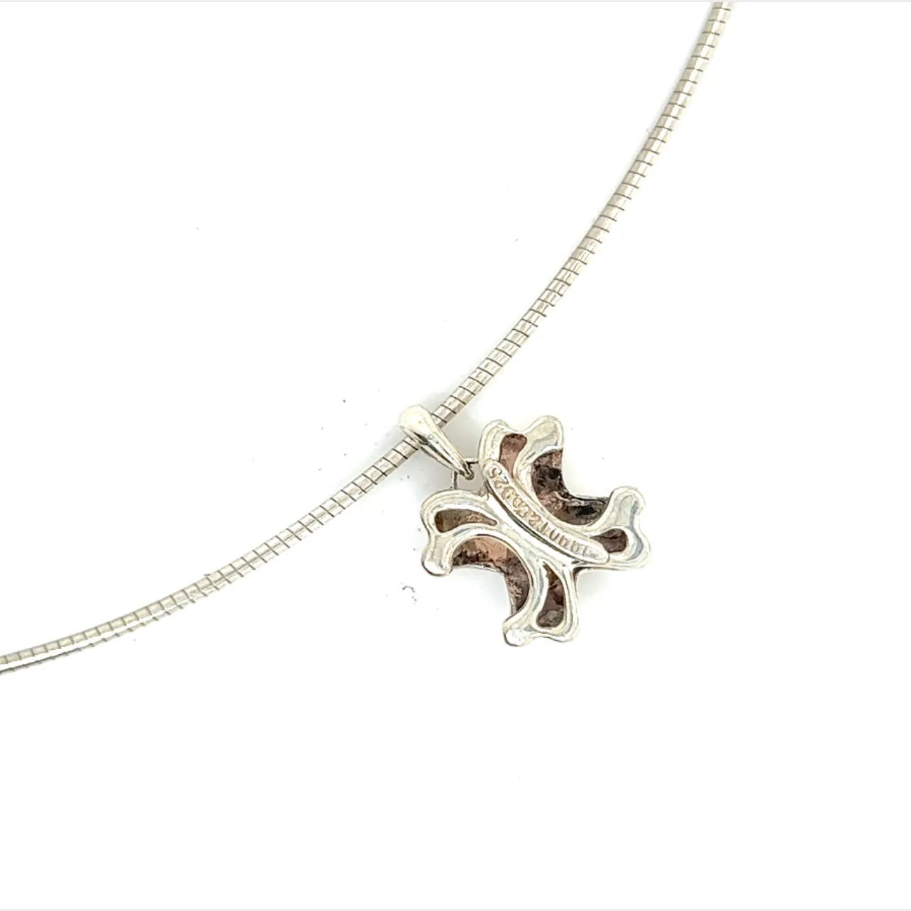 Tiffany & Co Estate X Signature Necklace 16" Sterling Silver TIF298