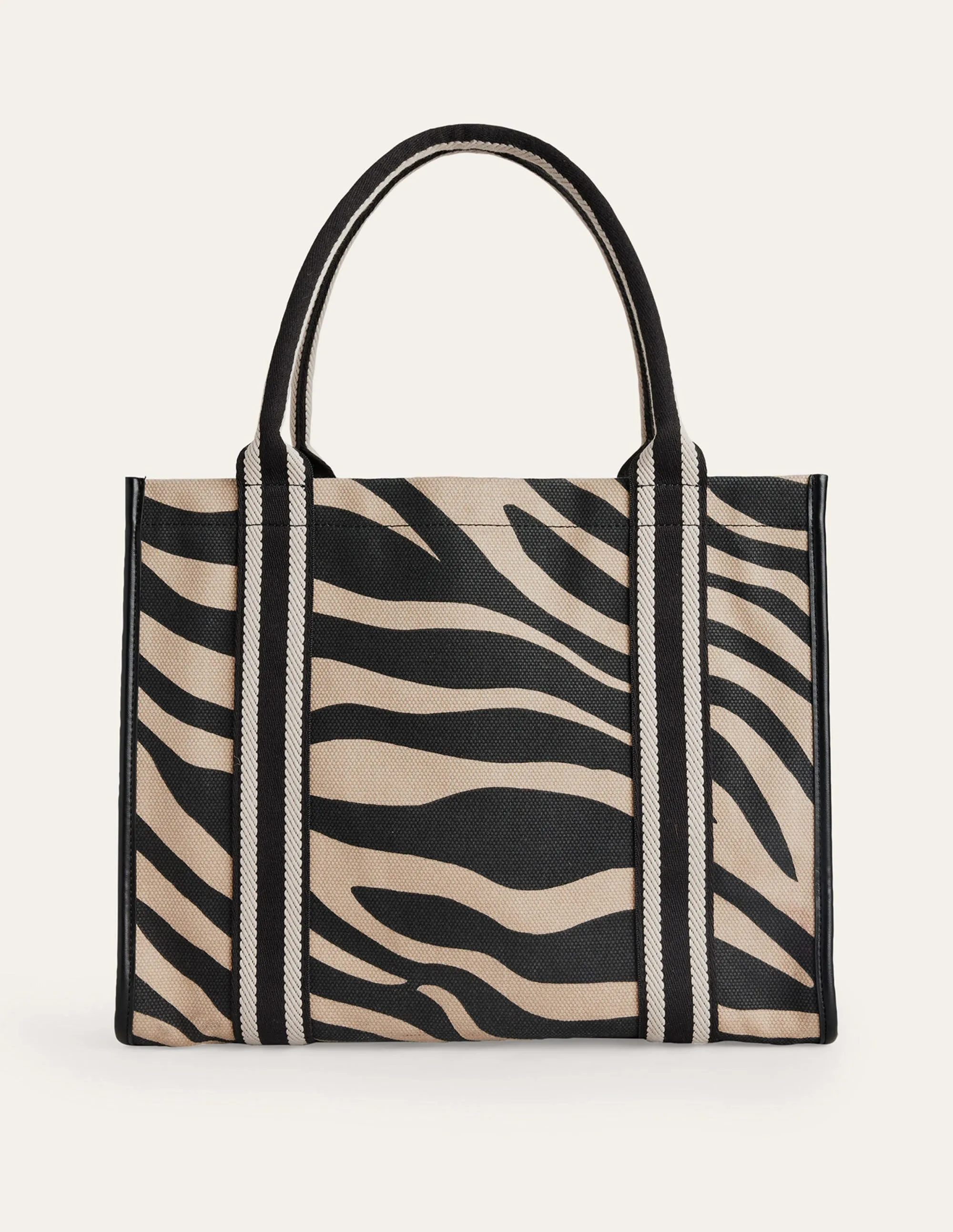 Tilda Canvas Tote Bag-Beige Tiger