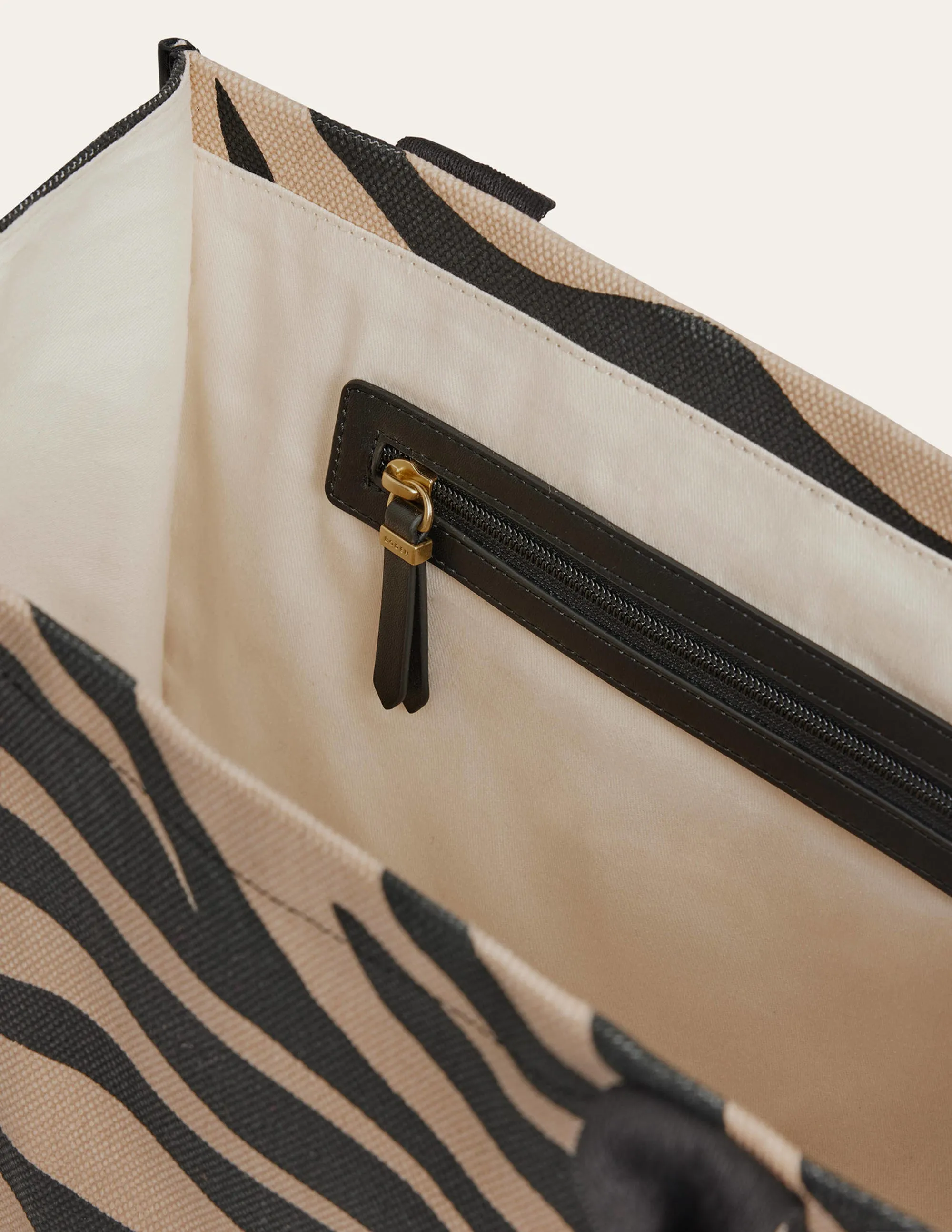 Tilda Canvas Tote Bag-Beige Tiger