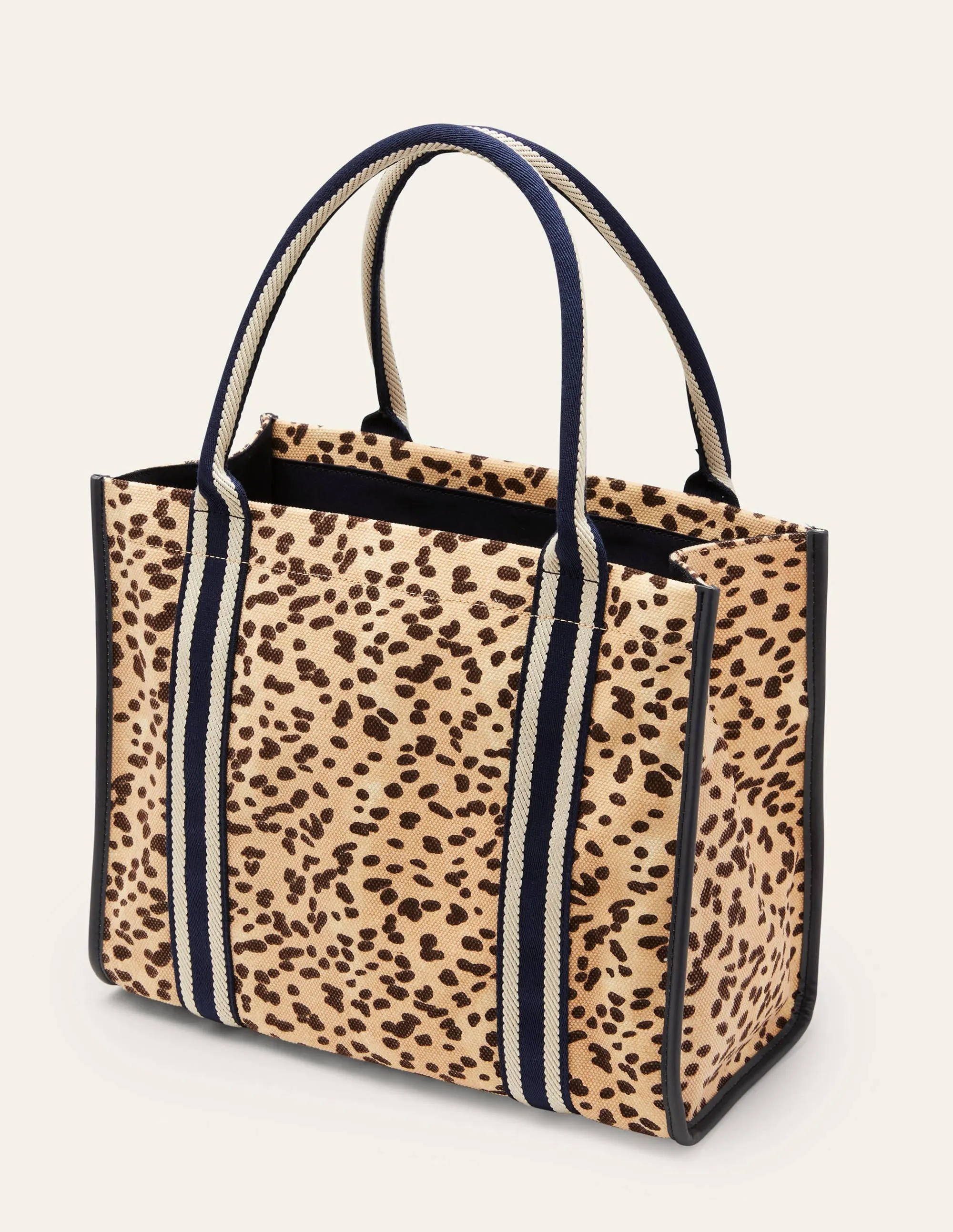 Tilda Canvas Tote Bag-Natural Leopard