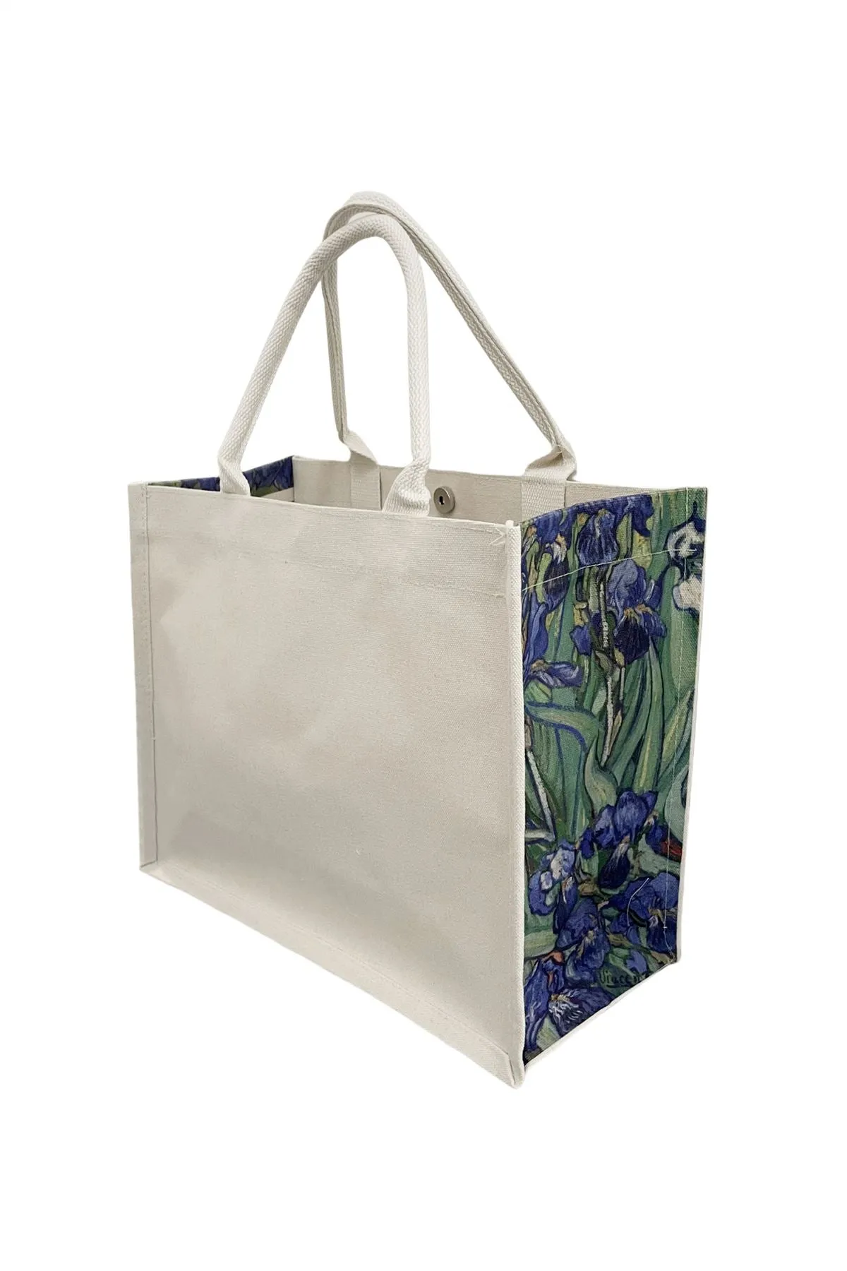 Van Gogh Irises Structured Cotton Tote Bag
