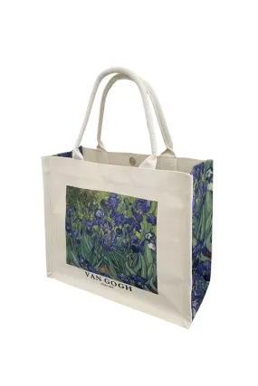 Van Gogh Irises Structured Cotton Tote Bag