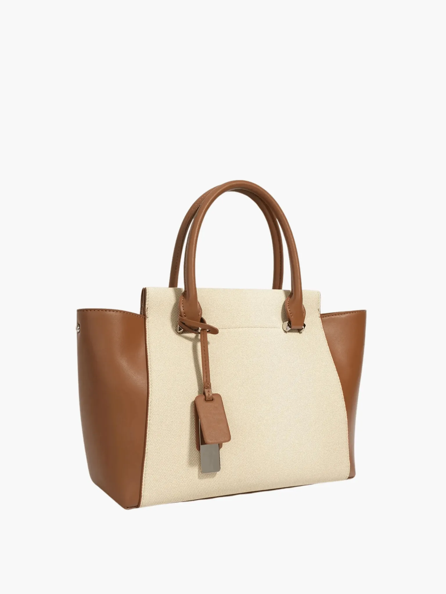 Victoria | Sophisticated Two-Tone Tote Bag