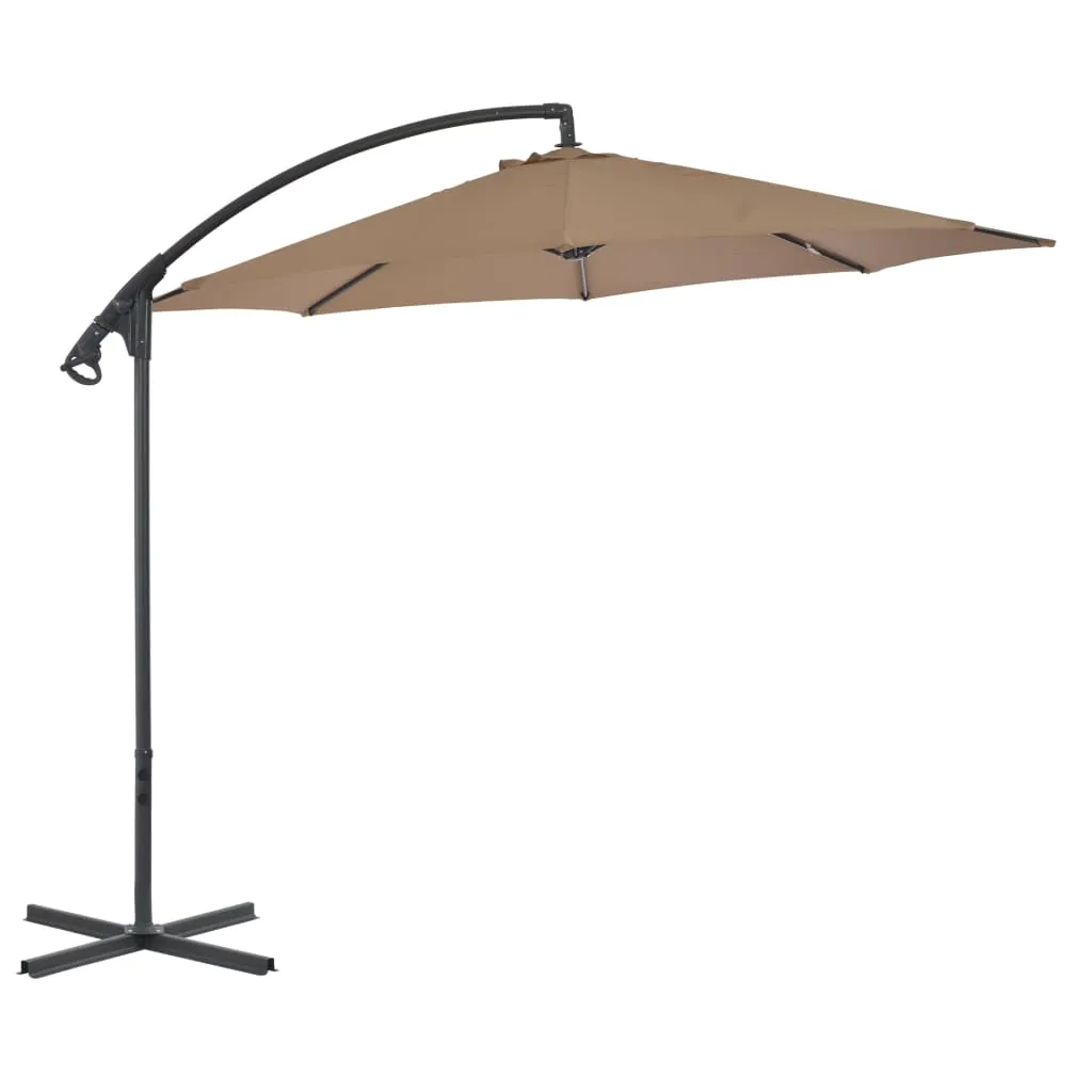 vidaXL Cantilever Umbrella Parasol Outdoor Umbrella Garden Sunshade Steel