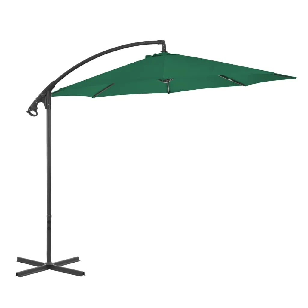vidaXL Cantilever Umbrella Parasol Outdoor Umbrella Garden Sunshade Steel