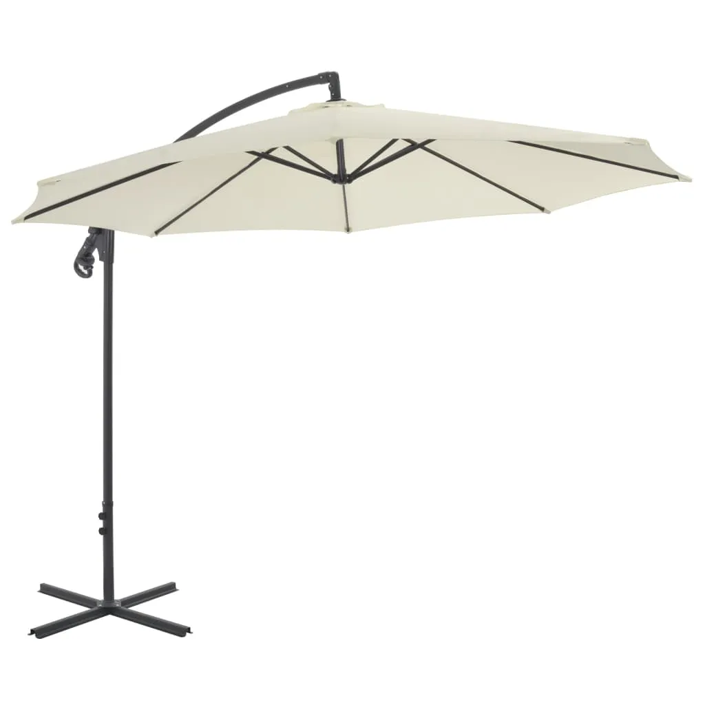vidaXL Cantilever Umbrella Parasol Outdoor Umbrella Garden Sunshade Steel