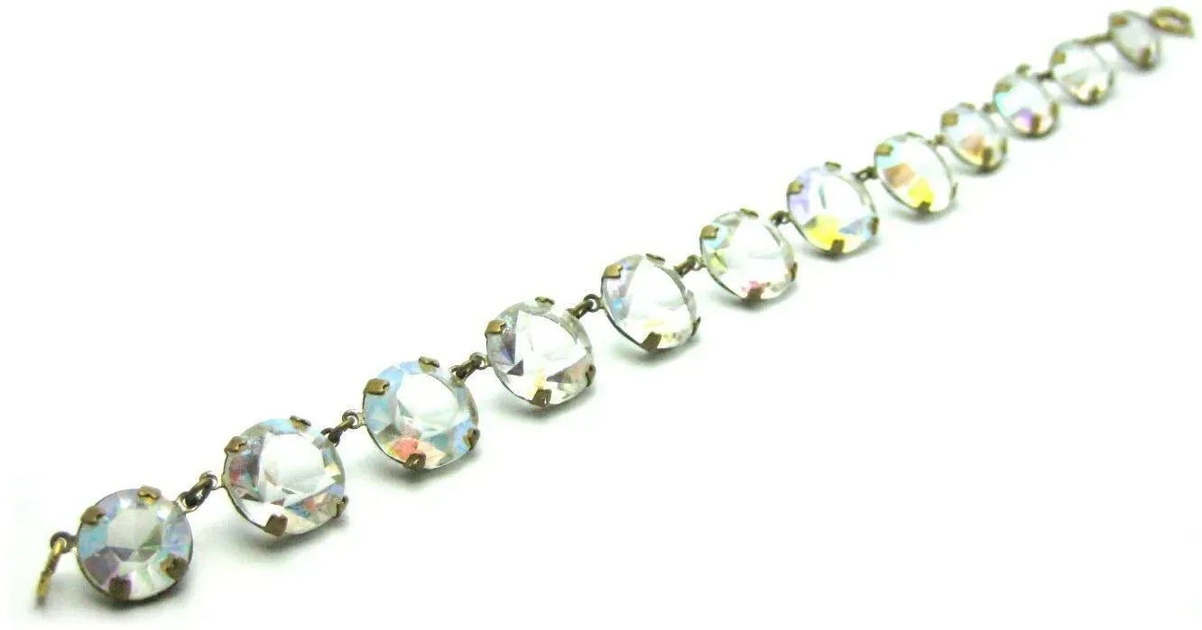 Vintage Aurora Borealis Claw Bracelet