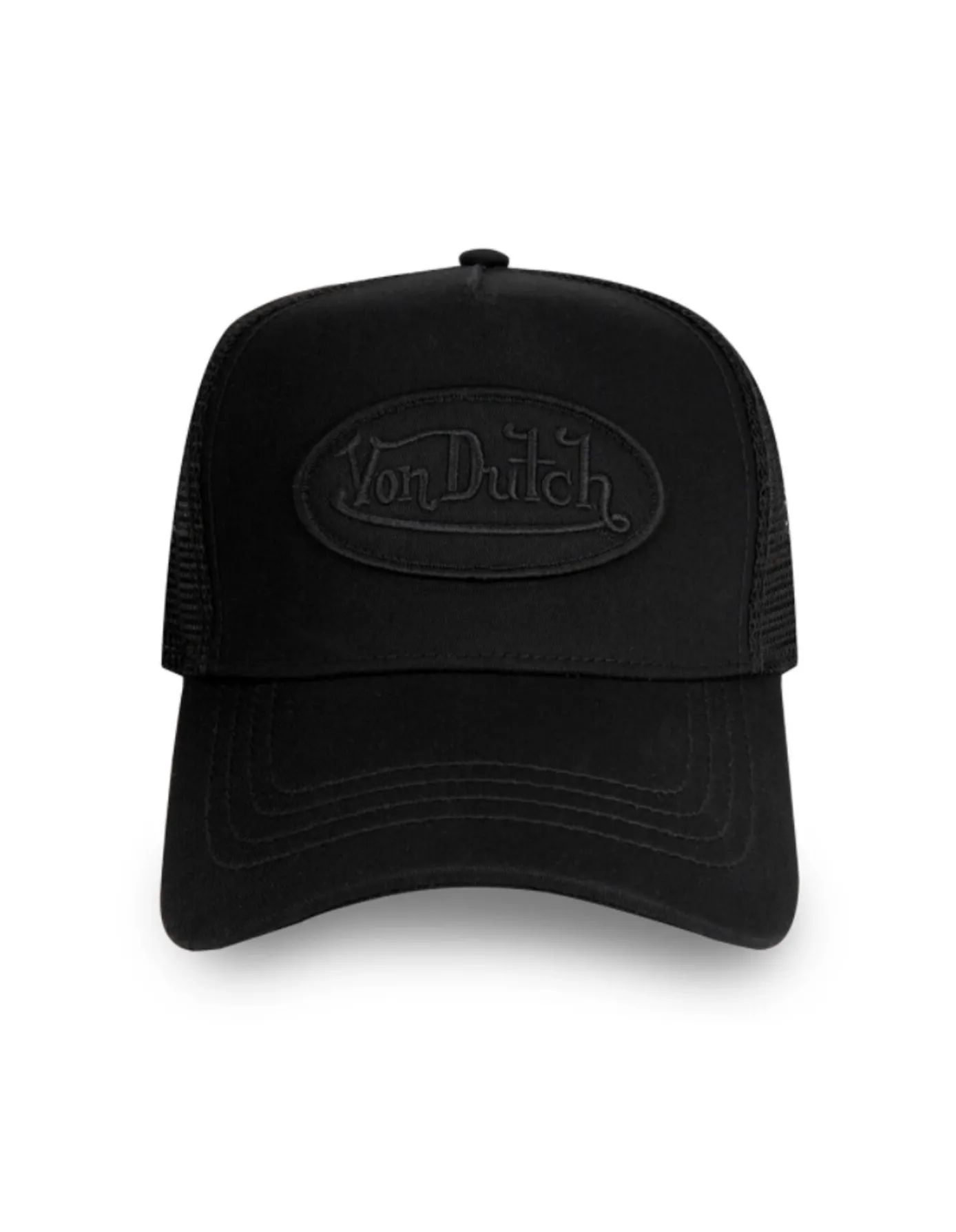 VON DUTCH CLASSIC TRIPLE BLACK TRUCKER HAT as seen on Scheana