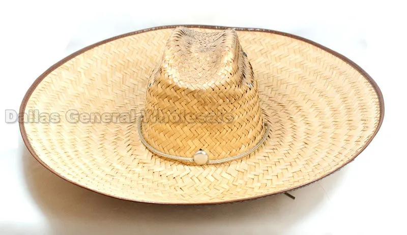 Wide Brim Foldable Sombrero Straw Hats Wholesale