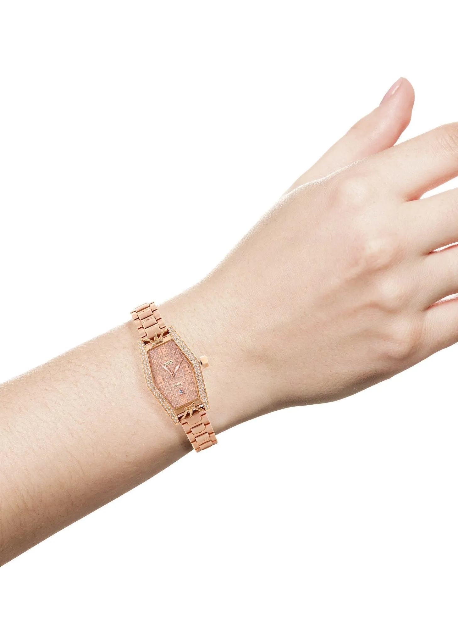 Womens Rose Gold Tone Diamond Watch | Appx  1.5 Carats
