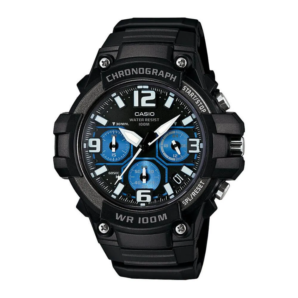 WW0526 Casio Youth Chronograph Sports Resin Belt Watch MCW-100H-1A2VDF