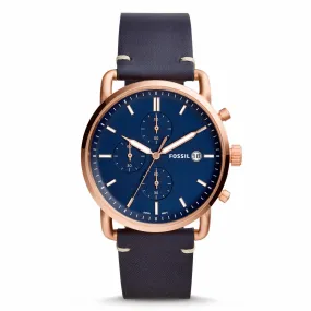 WW0740 Fossil Commuter Chronograph Leather Belt Watch FS5404