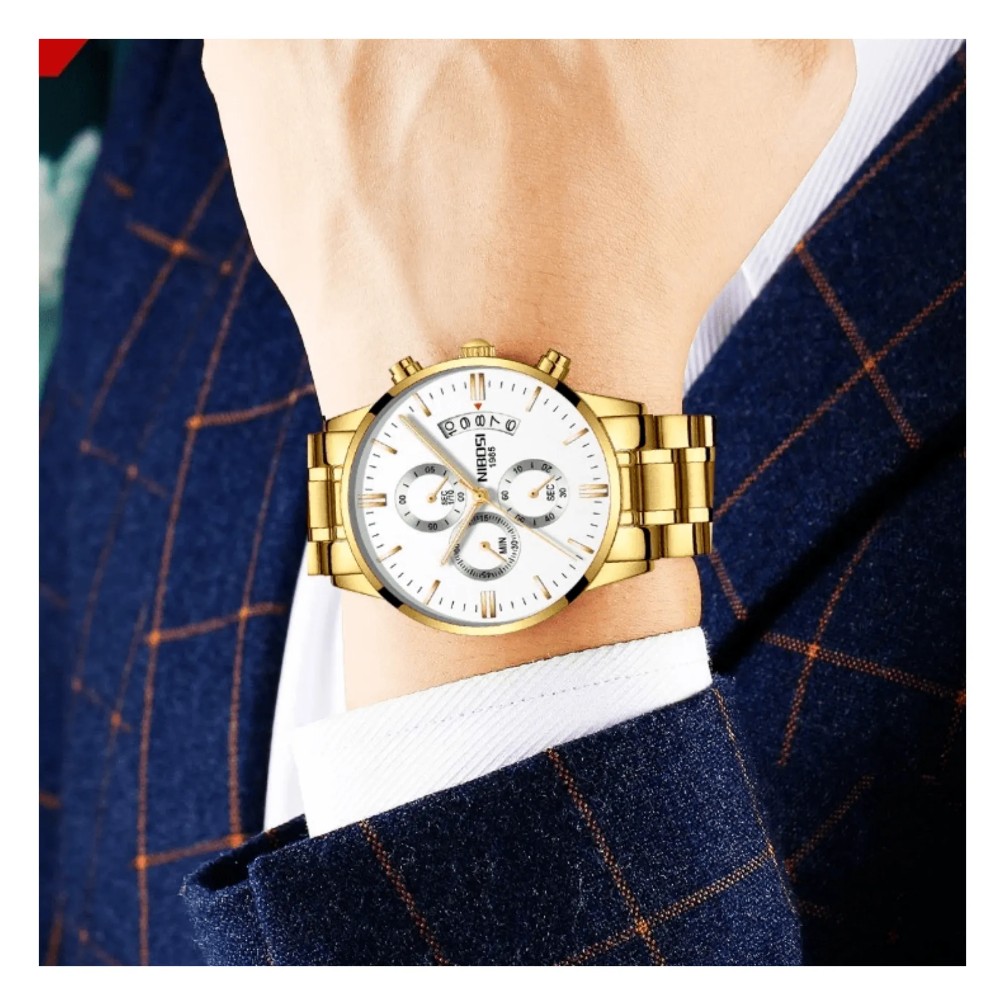 WW0751 Nibosi Chronograph Date Chain Watch NI2309