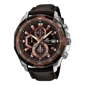 WW1047 Casio Edifice Chronograph Leather Belt Watch EFR-539L-5AVUDF
