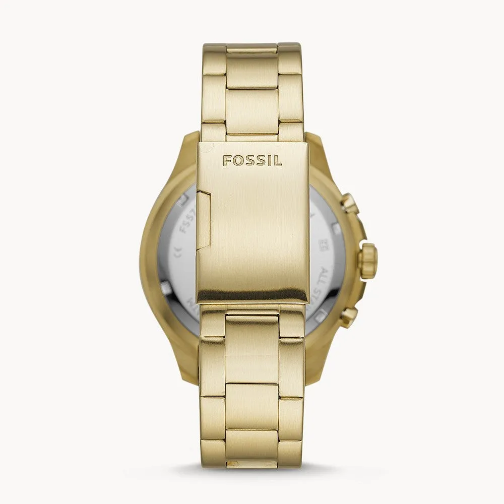 WW1706 Fossil FB-03 Chronograph Stainless Steel Golden Chain Watch FS5727