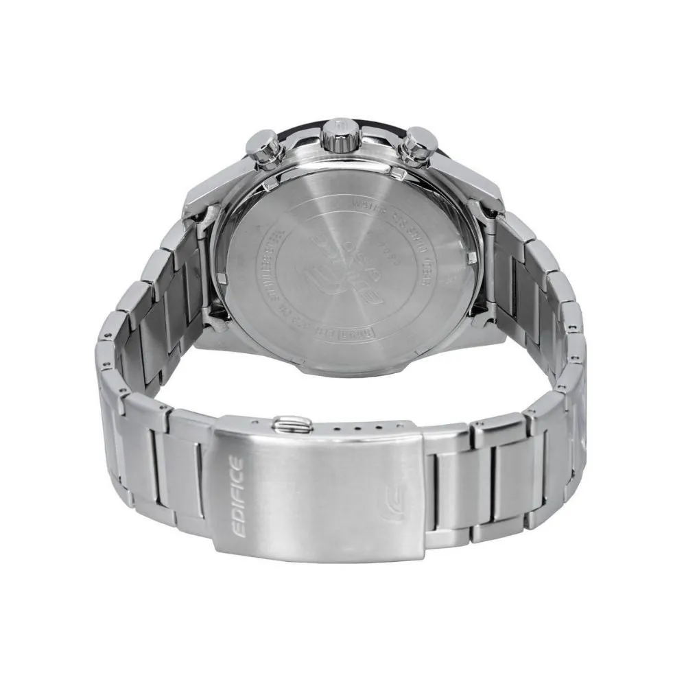 WW2011 Casio Edifice Chronograph Stainless Steel Silver Chain Watch EFR-573HG-1AVUDF