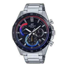 WW2011 Casio Edifice Chronograph Stainless Steel Silver Chain Watch EFR-573HG-1AVUDF