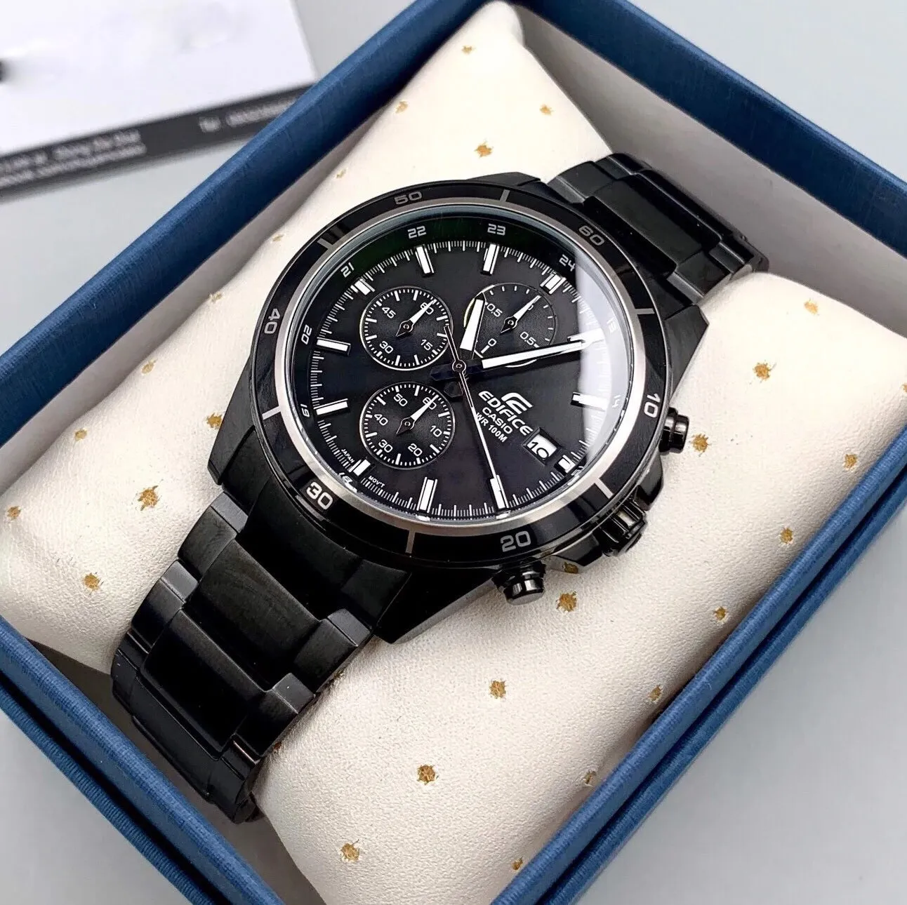 WW2036 Casio Edifice Chronograph Stainless Steel Black Chain Watch EFR-526BK-1A1VUDF